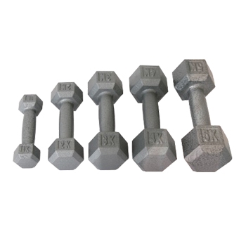 DB057  HEX GREY HAMMERTOE DUMBBELL