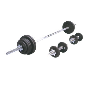 BS012  11LB BLACK PAINTED BARBELL SET